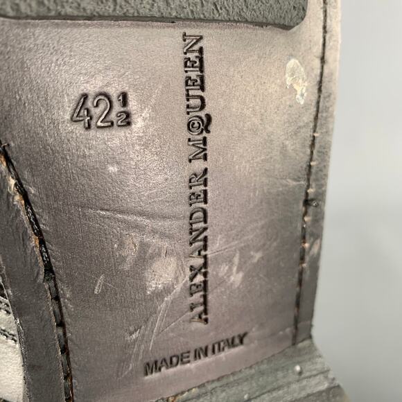 ALEXANDER MCQUEEN Size 9.5 Black Leather Lace Up Boots main image 6
